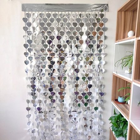 Festdörr Gardin Kärlek Vägg Bakgrund SILVER