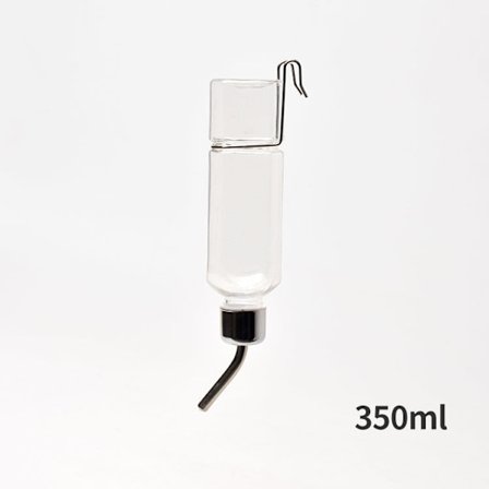 1 stk. liten dyremater, praktisk flaskemater, 350 ml babyflaske drikker med trådholder for hamster, kanin, marsvin, chinchilla, gnagere