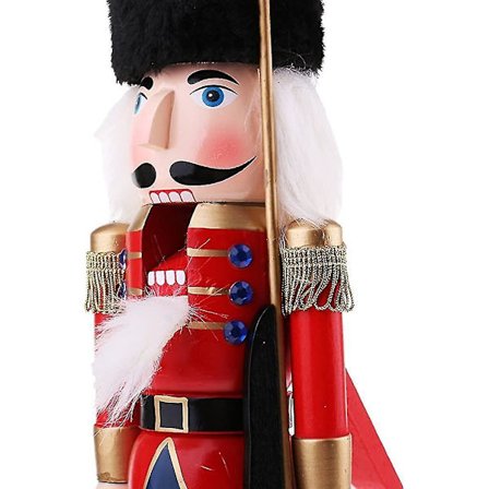 38 cm Puinen Pähkinänsärkijähahmo Joulupukki 2