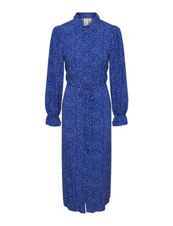 Yasmalvina Ls Long Shirt Dress - Pb Blue YAS