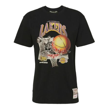 Mitchell & Ness Los Angeles Lakers Champion Tee T -shirt Sort, Herre T-shirts