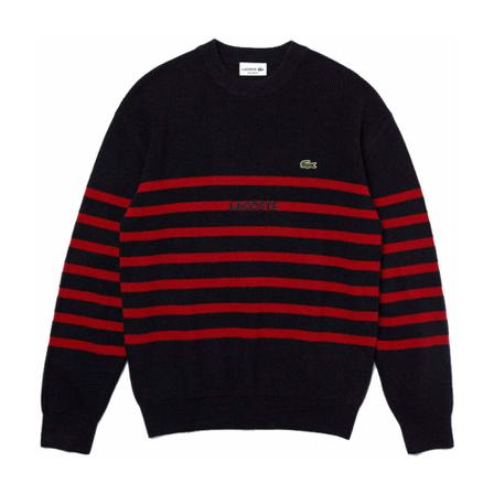 Lacoste, Round-neck Knitwear Czarny, Mężczyzna, Rozmiar: S