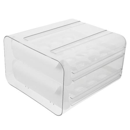 Munan säilytyslaatikko Munaastia Keittiön munatarjotin Muovinen munateline White 23.5X21.5cm