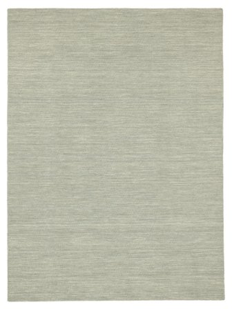 Handloom Flat 300X400 Grand Vert Clair Uni Tapis De Laine