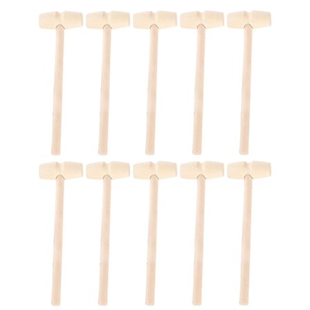 10 stk Mini trehammer for sjokolade, knusbar hjertehammer, naturlig mini hammer DIY trehammer sjokolade