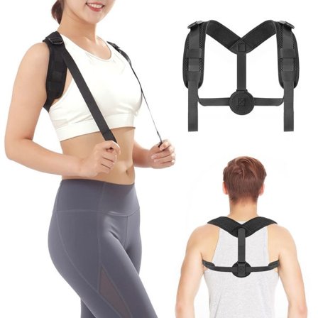 Holdningskorrigering for menn og kvinner - ryggstøtte for holdningsstøtte, pukkelryggkorrigering, lindrer nakke-, rygg- og skuldersmerter CDQ