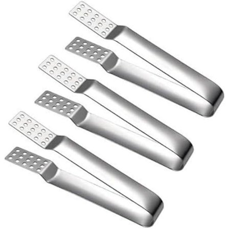 3 stk Teposepresser Rustfritt Stål Tang Sil Klemme for Løs Te Løse Blader Gripe Isbit, Tepose Sukker, Tesiler og Filter, Tefil