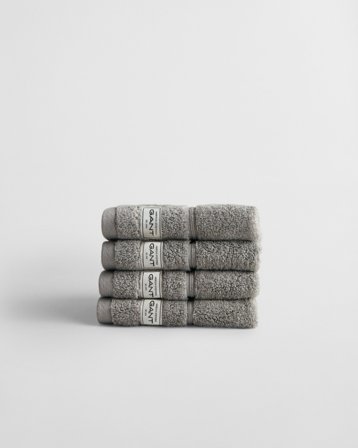 GANT Wohnaccessoires Premium Handtücher 30 x 30 im 4er-Pack (30x30) Grau