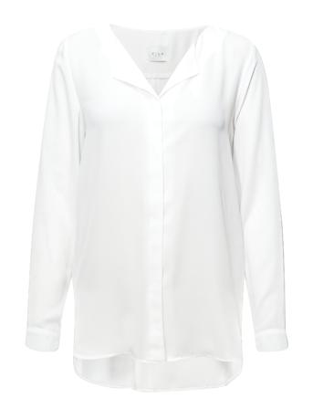Vilucy L/S Shirt Bluse Langermet Hvit Vila