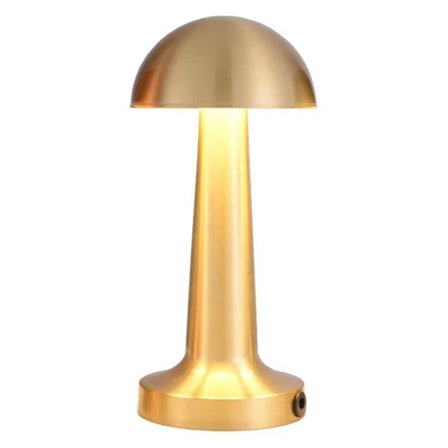 Retro Uppladdningsbar Bordslampa av Metall Dimmer Guld