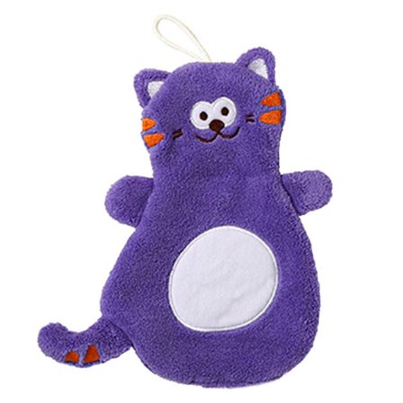 Sød Kat Håndklæde Børn Super Absorberende Køkkenhåndklæde Koral Fleece Lommetørklæde Hængende Klud Håndklæde Badeværelse Viskestykke