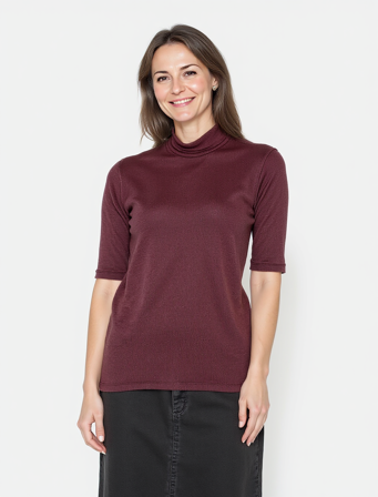B. COPENHAGEN - Kortærmet T-shirt - Bordeaux - Turtleneck