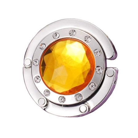 Fällbar diamant handväska krok hängare rund kristall strass handväska hängare diy hopfällbar väska handväska hängare bord