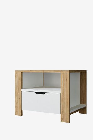 Hanah Home - Yöpöytä Ada - Valkoinen - Yöpöydät - - Homeroom