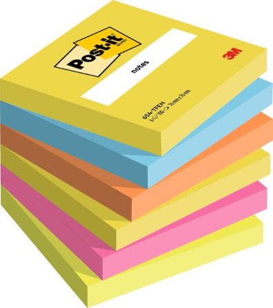 POST-IT Notes Energetic 76x76mm - Lyreco - Kontorsmaterial - Notes och Post-It - Notes - Färgade