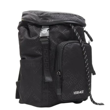 Versace Pre-owned Pre-owned Nylon Rugzaks , Zwart , Dames , Maat: ONE Size Vintage Tassen