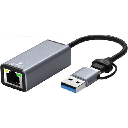 USB C/A Ethernet-adapter LAN-nätverk RJ45, för smartphone, surfplatta, PC, spelkonsol