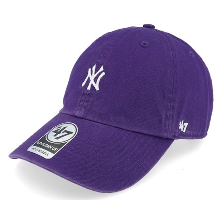 47 Brand - MLB Lilla unconstructed Kasket - New York Yankees Base Runner Clean Up Purple Dad cap @ Hatstore