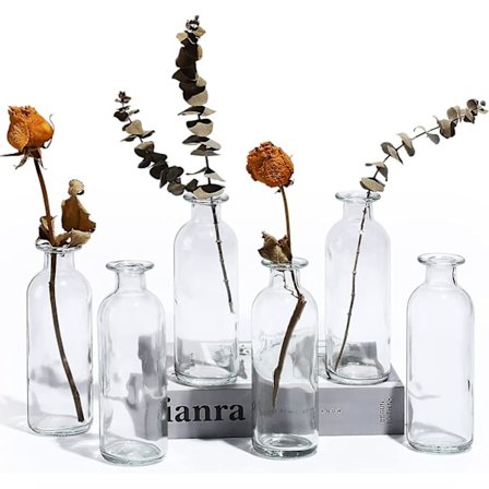 Amber Glas Vas Bud Vas Apoteksburkar Dekor Antik Hög Klass Blomvas