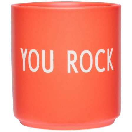 Design Letters Favourite cups - Fashion colour Collection Terracotta You Rock, Tøj & Bolig, Køkken & Bord, Krus & Kopper