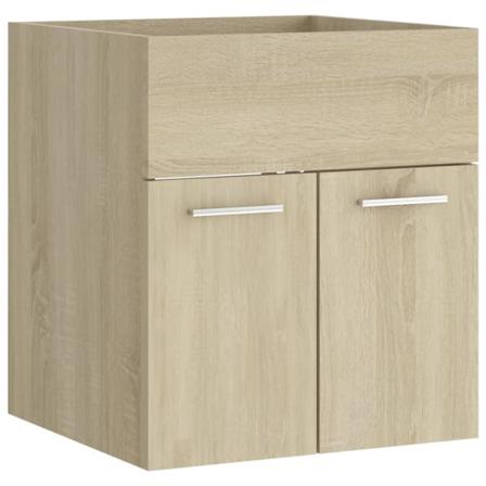 Vidaxl Tvättställsskåp Sonoma-ek 41x38,5x46 Cm Konstruerat Trä Brun