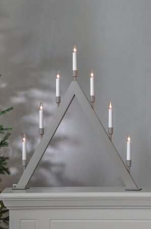 Jotex - Lysestake Vind høyde 63 cm Beige - Kjøp Adventsstaker hos Jotex