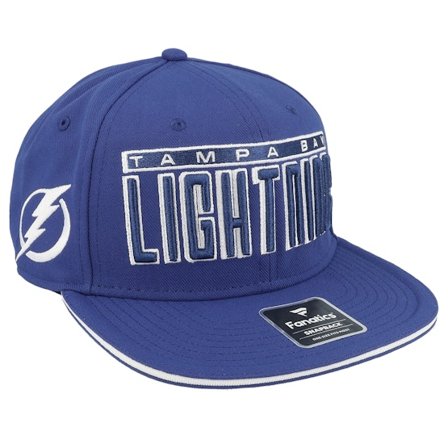 Fanatics - Tampa Bay Lightning Gino Flat Brim Blue Cobalt/White Snapback Snapback Blue Cap - NHL @ Hatstore