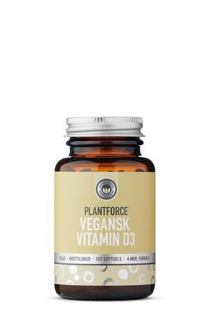 Plantforce Vitamin D Vegansk 120 kaps., Helse & Madvarer, Vitaminer, D-vitamin