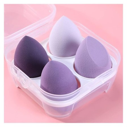 Island 4pcs Makeup Sponge Powder Puff Dry And Wet Combined Beauty Cosmetic Ball Foundation Bevel Cut Make Up Tools Cos