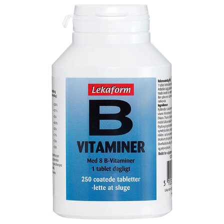 Lekaform B-Vitaminer 250 tabl., Helse & Madvarer, B-vitamin, Øvrige