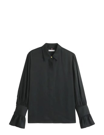 Tommy Hilfiger | Sateen Ruffle Cuff Ls Shirt | 34