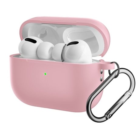 Silikoni kuori karabiinihakalla Apple AirPods Pro 2 Pinkki