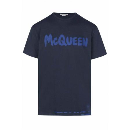 Alexander McQueen, T-Shirts Niebieski, Mężczyzna, Rozmiar: XS