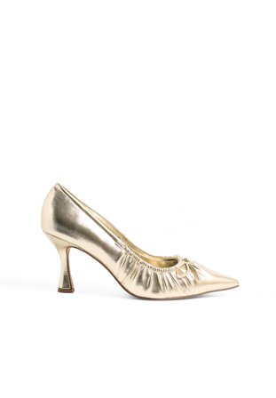 NA-KD Gold Bow Detail Pumps - Nytårssko - Guld - EU 37