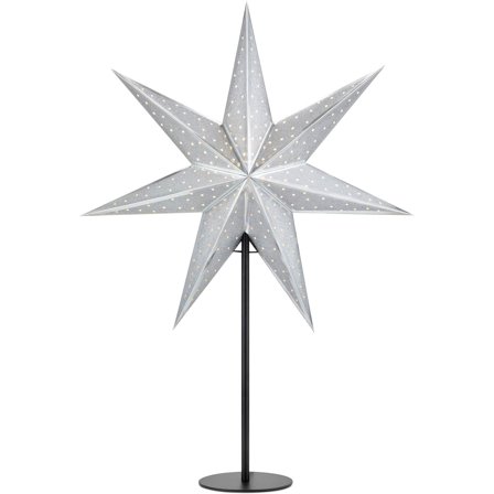 Markslöjd - Julestjerne GLITTER 45 cm svart/silver Sølv