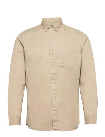 Slhregrick-Soft Shirt Ls S Beige Selected Homme