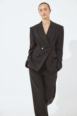 NA-KD taillierter Zweireiher - Taillierter Blazer - Grau - EU 38