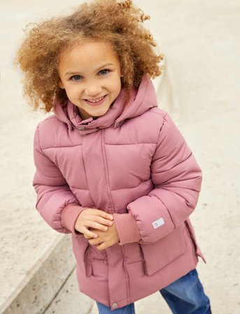 Minymo Quilted Long Jacket - Pink - 134