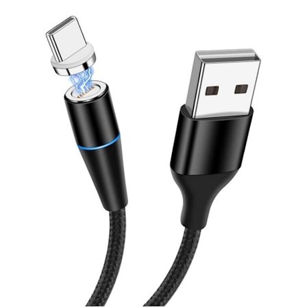 Magnetkabel USB til USB-C Sort 5A 1 Meter