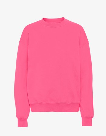Organic Oversized Crew - Bubblegum Pink M