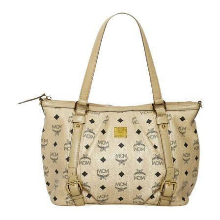 MCM Pre-owned, Shoulder Bags Beige, Dames, Maat:ONE Size