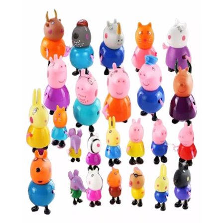 25 stk. Peppa Gris Familie Venner Emily Actionfigurer Leker - Rask Levering-FA-