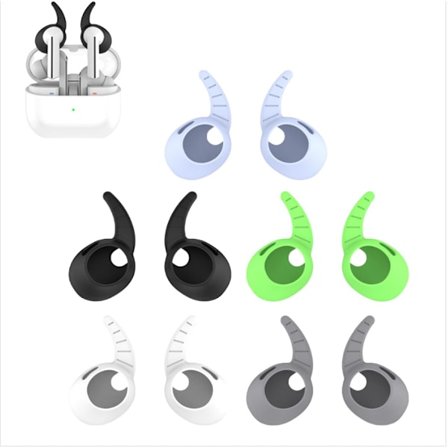 Silikone ørepropper med ørekrog til Kompatibel med Samsung Galaxy Buds3 - 5 par, blandede farver