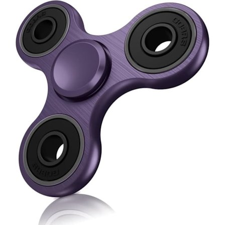 Fidget Spinner - Rustfrit Stål - Drejer 2-5 Min - Til Børn & Voksne