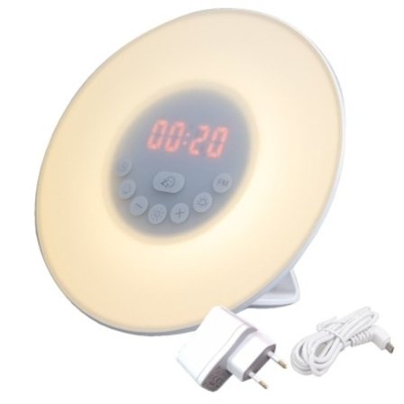 Philips Wake-up Light med solopgangssimulering 2 naturlige lyde 10 lysintensiteter FM-radio