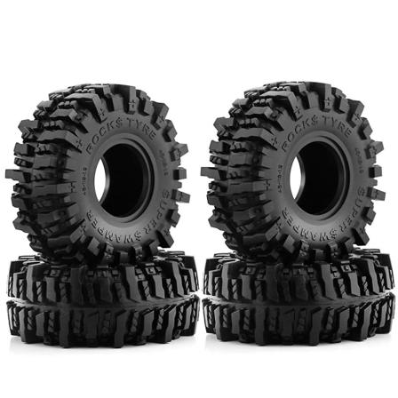4 stk 120mm 1.9in Gummi Off-road Dekk Hjuldekk Til 1: 10 Rc Crawler Bil Axial Scx10 90046 Axi0([HK])