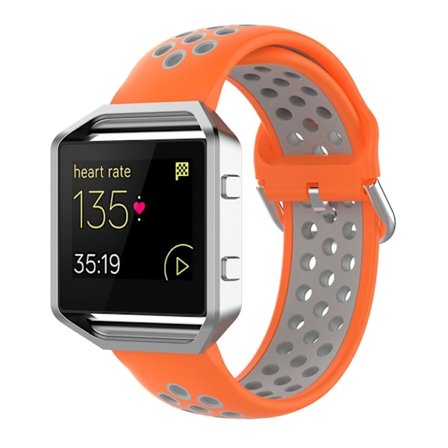 Udskiftelige Sport To-Tone Silikoneremme Kompatible med Fitbit Versa 2 / Versa / Versa Lite / Blaze