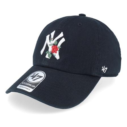 47 Brand - MLB Nero unconstructed Cappellino - New York Yankees Thorn Clean Up Black/White Dad Cap @ Hatstore