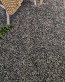 Ryamatta enfärgad Alaska Antracit - 200x290 cm - KM Carpets