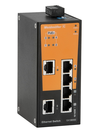 Weidmüller IE-SW-BL06-2TX-4POE Netværksswitch, Computer & internet